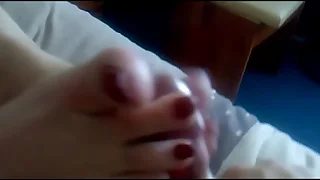 wife footjob